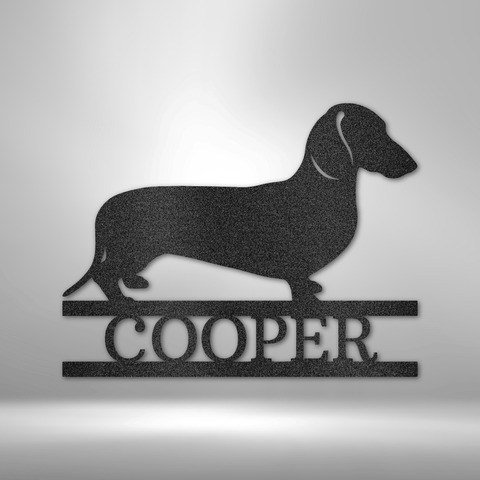 Image of Custom Dachund Monogram - Steel Sign- Gifts For Him/Her/Mom/Dad For Garden, Home, Backyard