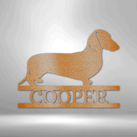 Image of Custom Dachund Monogram - Steel Sign- Gifts For Him/Her/Mom/Dad For Garden, Home, Backyard