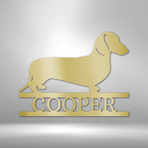 Image of Custom Dachund Monogram - Steel Sign- Gifts For Him/Her/Mom/Dad For Garden, Home, Backyard