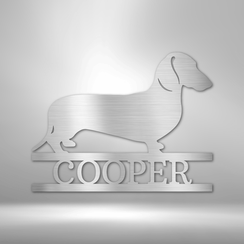 Image of Custom Dachund Monogram - Steel Sign- Gifts For Him/Her/Mom/Dad For Garden, Home, Backyard