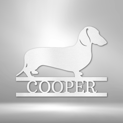 Image of Custom Dachund Monogram - Steel Sign- Gifts For Him/Her/Mom/Dad For Garden, Home, Backyard