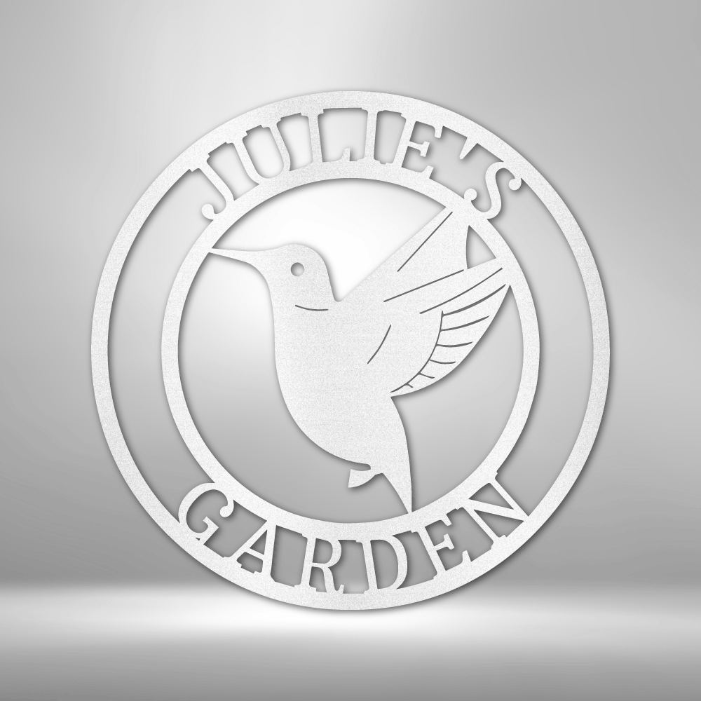 Custom Humming Bird Monogram - Steel Sign- Gifts Him/Her/Mom/Dad For Garden, Home, Backyard