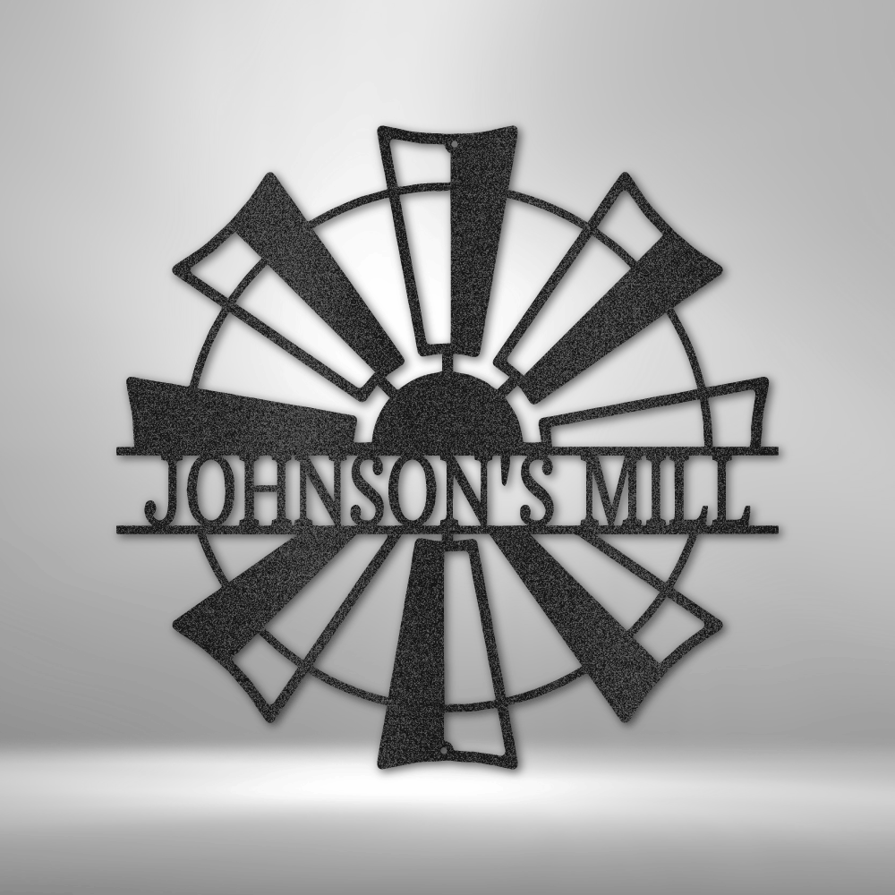 Custom Windmill Monogram - Steel Sign Gifts For Him/Her/Mom/Dad For Garden, Home, Backyard