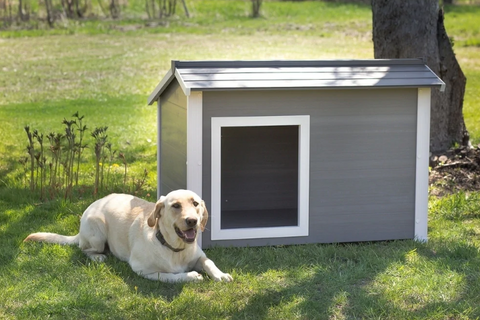 Image of New Age Pet® & Garden ECOFLEX® Thermocore Insulated Canine Cabin Dog House - Grey- X- Large