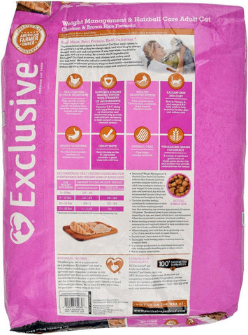 Image of Purina Exclusive Weight Management + Hairball Formula Cat Food