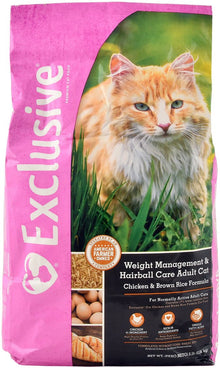 Purina Exclusive Weight Management + Hairball Formula Cat Food