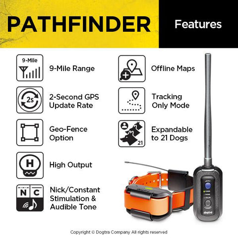 Dogtra Pathfinder GPS Tracking &  E-Collar Remote Training System