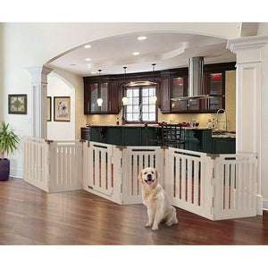 Richell Plastic Dog Pen & Convertible Pet Gate And Playpen For Outdoor/Indoor Use