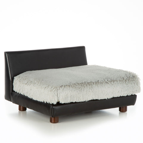Image of Club Nine Pets Soho Roma Faux Leather Pet Bed with Cushion
