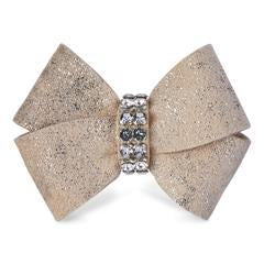 Image of Susan Lanci Designs Glitzerati Nouveau Bow Hair Bow-Single Champagne Glitzerati
