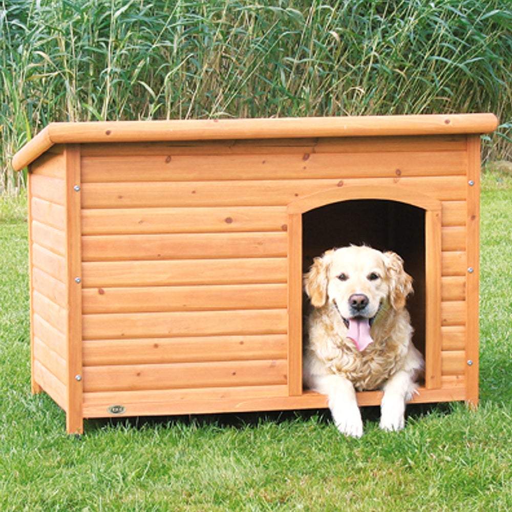 Trixie Pet Natura Insulated Flat Roof Club Dog House Brown L