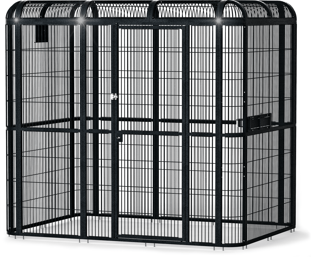 86" x 62" Walk In Aviary with Door on 86'' side Black