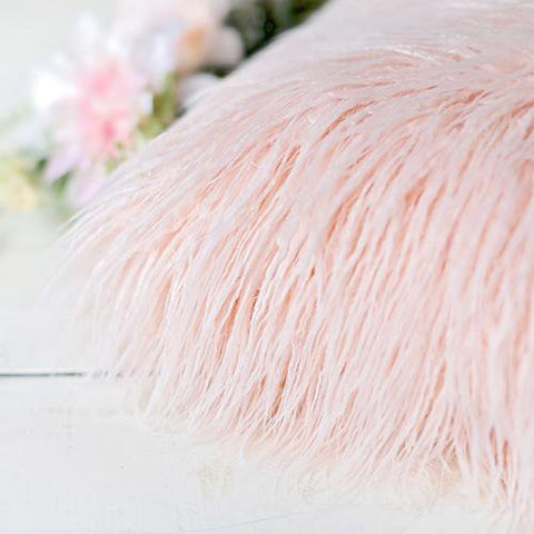 Image of Chic Himalayan Peach Faux Yak Fur Dog Bed Mat