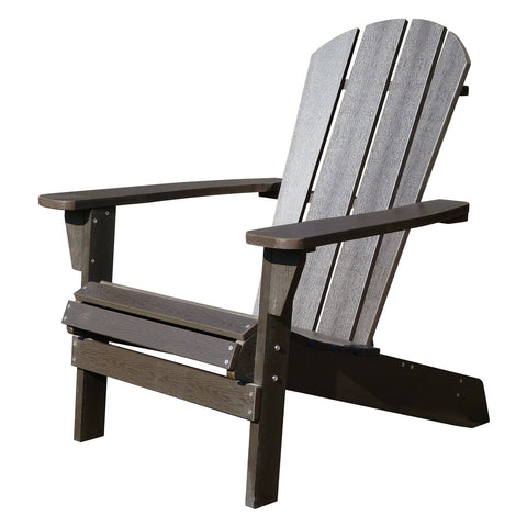 Image of Merry Pet Lakeside Faux Wood Relaxed Adirondack Chair, Espresso