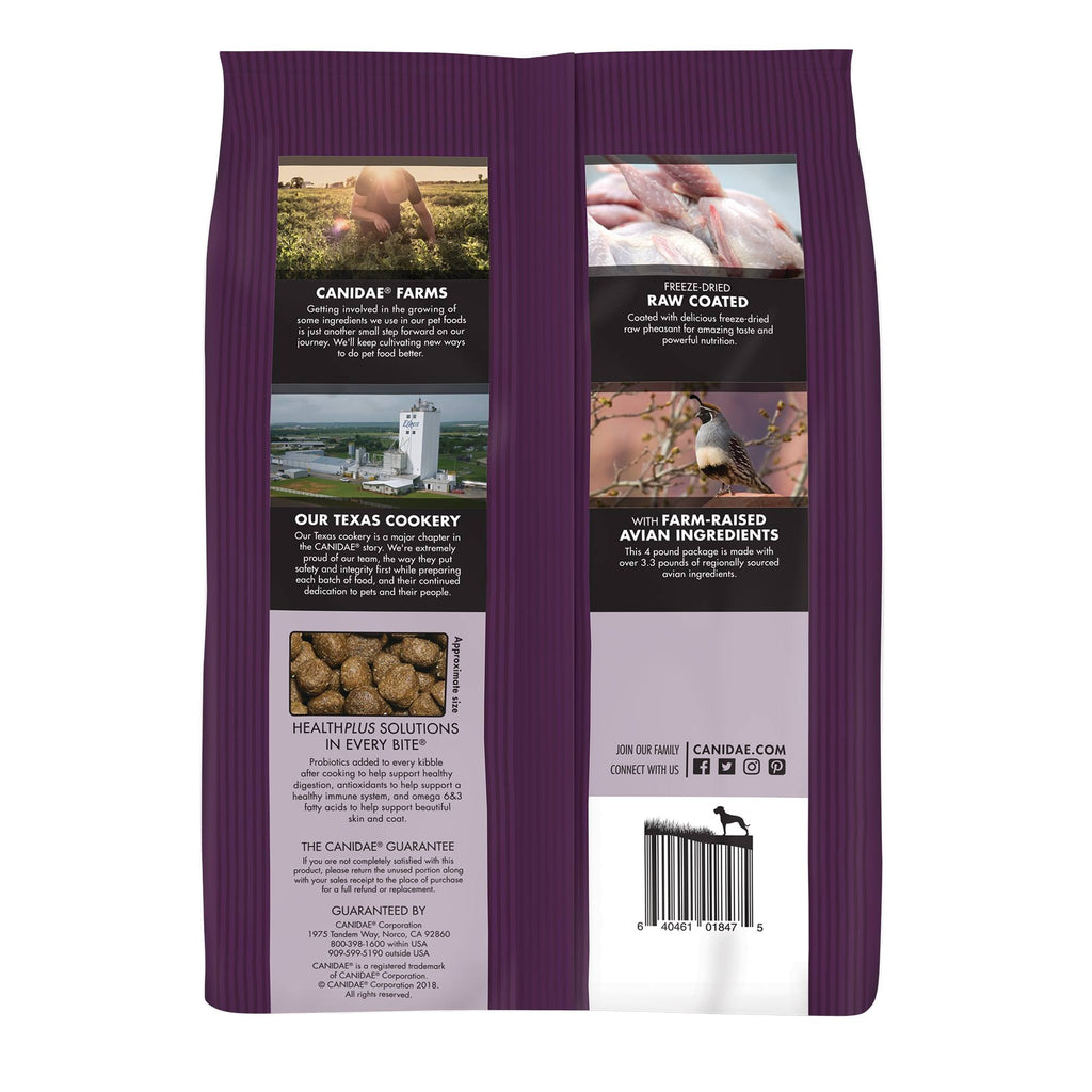 Canidae Grain Free Pure Ancestral Freeze Dried Raw Coated Avian
