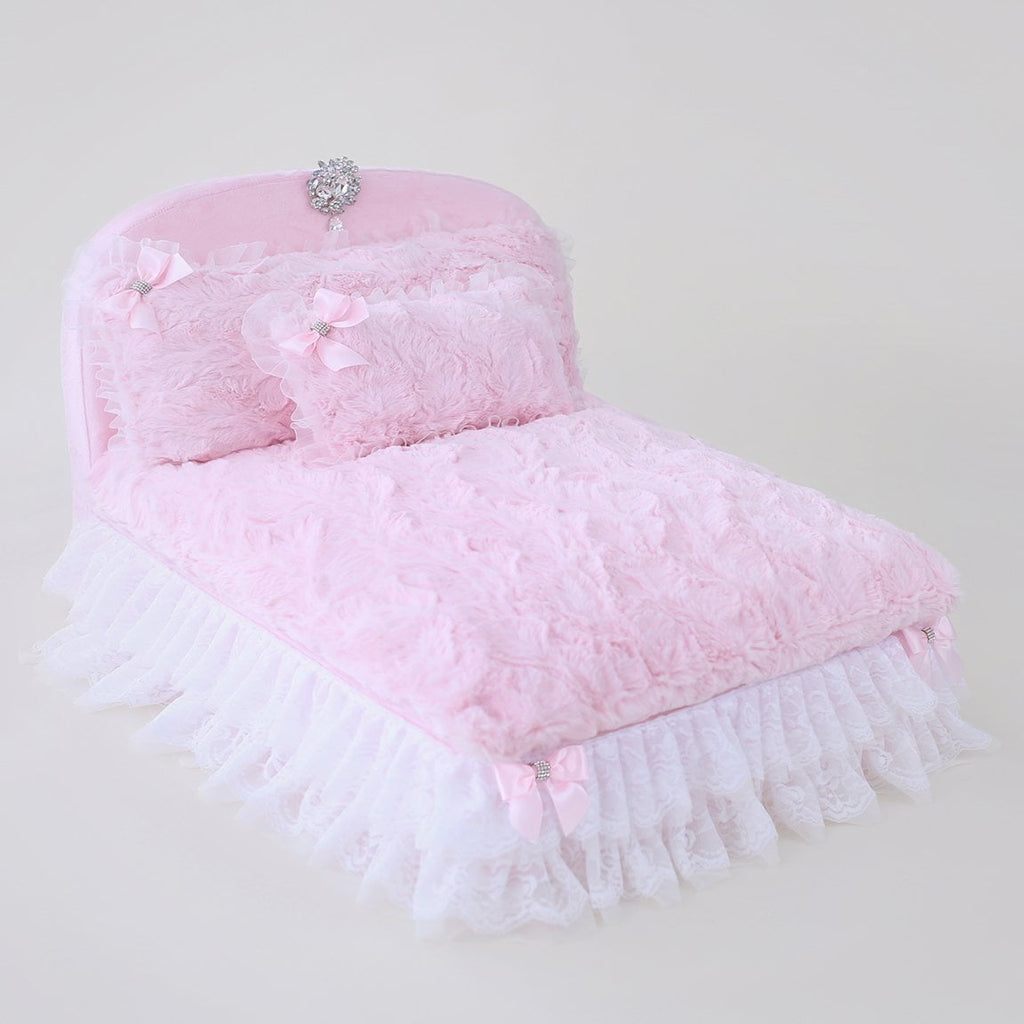 Luxurious Lace & Satin Ribbon Dog Bed- "Enchanted Nights" Collection