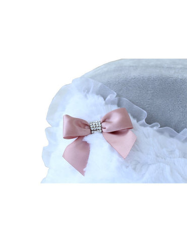 Image of Luxurious Lace & Satin Ribbon Dog Bed- "Enchanted Nights" Collection