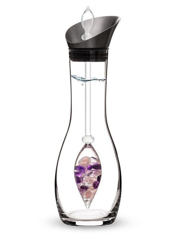 Image of Vitajuwel Wellness Stainless Steel & Glass GemWater Pitcher Decanter Set