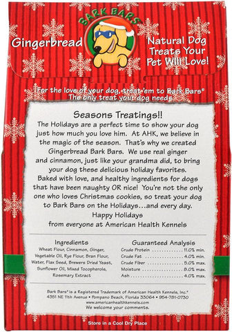 Image of Gingerbread Holiday Bark Bars Natural Dog Treats