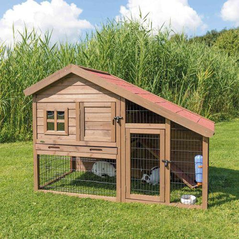 Image of Trixie Natura Rabbit Cabin with a View Hutch