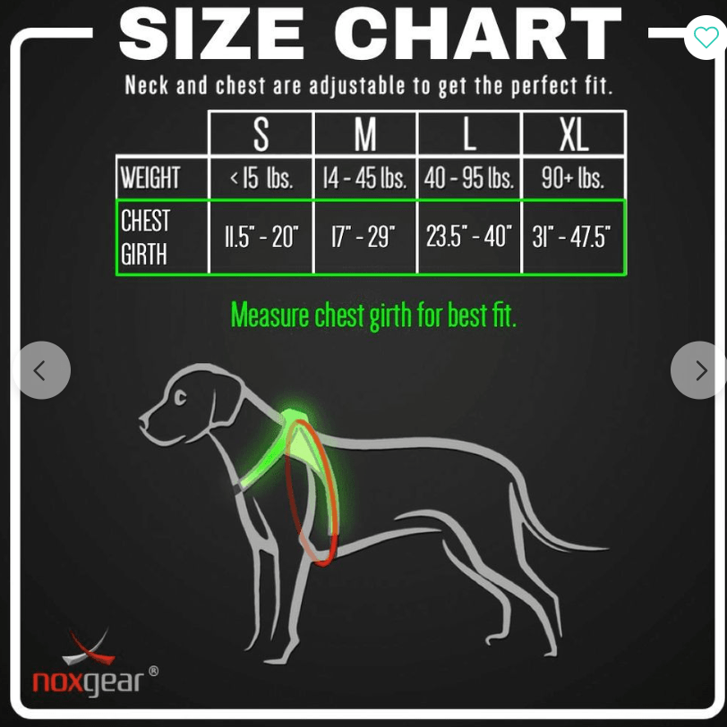 Noxgear LightHound Multicolor LED Illuminated Reflective Dog Harnes Care About My Pet