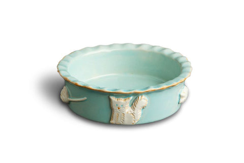 Image of Carmel Ceramica Cat Food/Water Bowl - French Grey