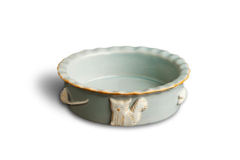 Image of Carmel Ceramica Cat Food/Water Bowl - French Grey