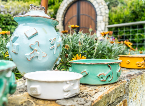 Image of Carmel Ceramica Dog Food/Water Bowl