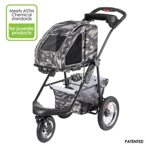 Image of Petique 5-in-1 Pet Stroller (Complete Set with Pet Carrier and Stroller Frame)