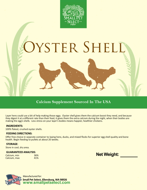 Small Pet Select Chicken Flaked Oyster Shell Supplement