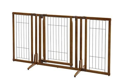 Image of Freestanding Dog Pet Gate With Door - Richell Premium Plus