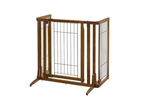 Image of Freestanding Dog Pet Gate With Door - Richell Premium Plus