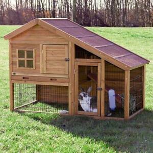Image of Trixie Natura Rabbit Cabin with a View Hutch