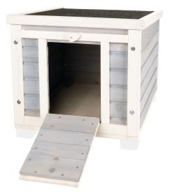 Image of Trixie Pet Natura Pet Insulated Cat Home-White/Gray