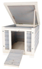 Image of Trixie Pet Natura Pet Insulated Cat Home-White/Gray