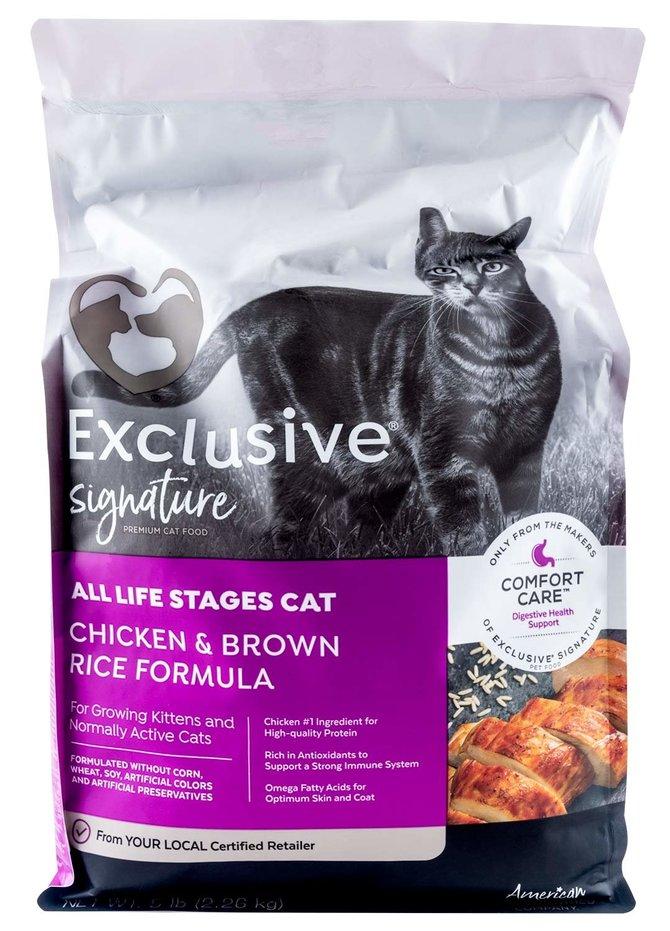 Purina Exclusive Signature Cat Food, Chicken/Brown Rice